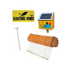 Electric Poultry Netting Kit 50m Solar Energiser Included Thunderbird