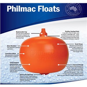 Float CW 9" (225) Orange Philmac