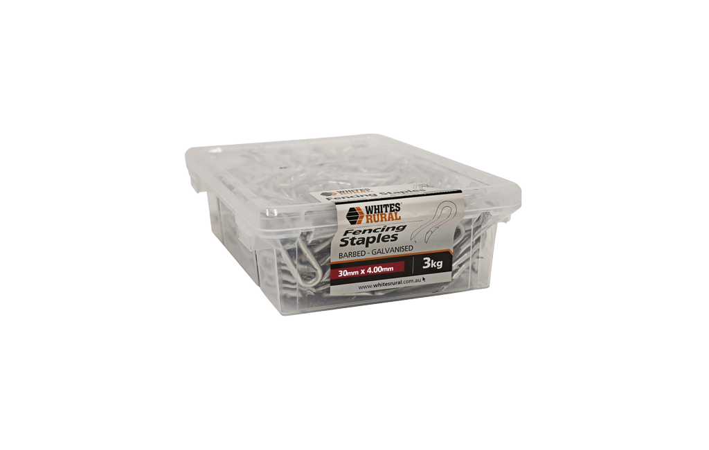Staples 30 x 4.00mm Fence Barbed 3Kg 12512