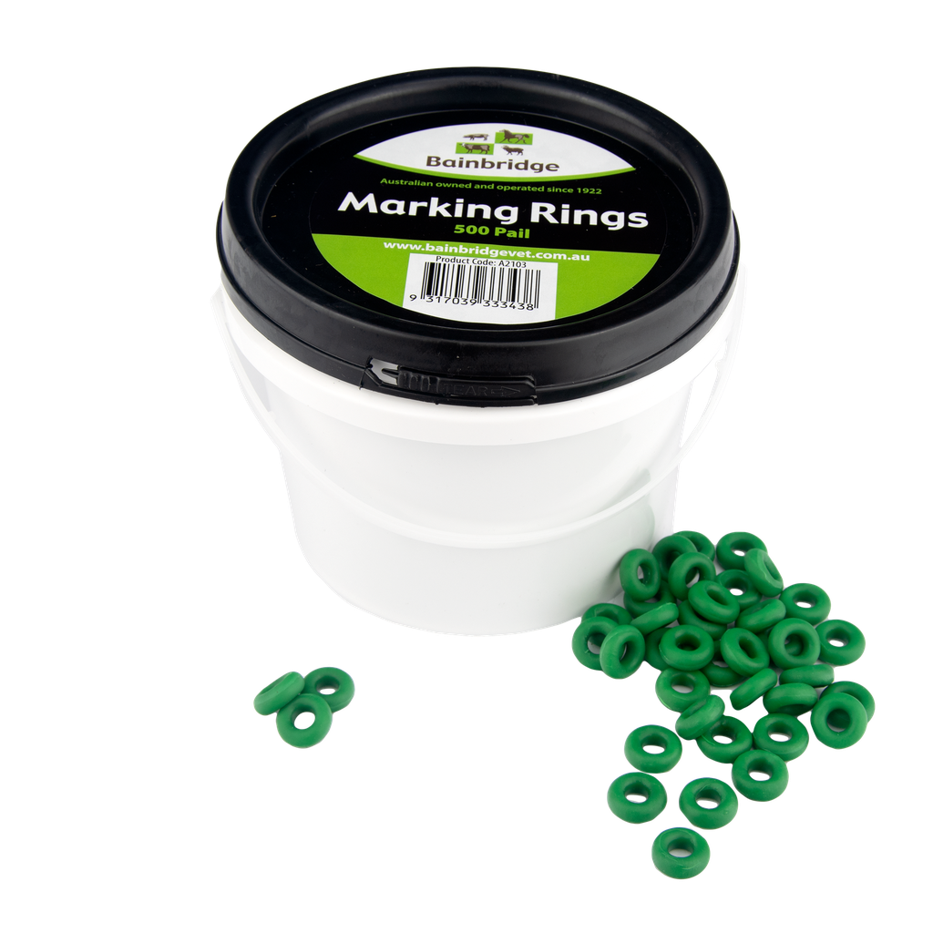 Marking Ring Rubber Green 500pk Bainbridge