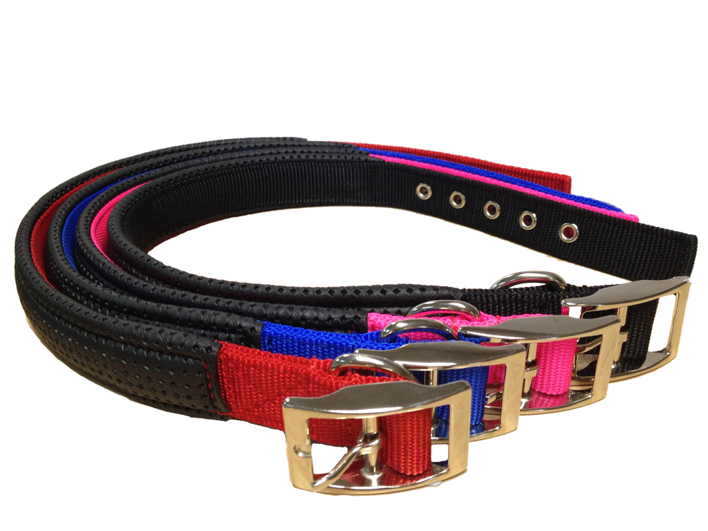 Padded Webbed Dog Collar 45cm Each