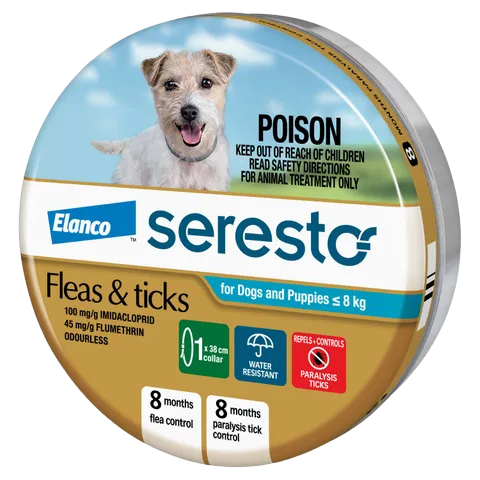 [SERESTDOGUND8KG] Seresto Flea And Tick Collar Up To 8Kg