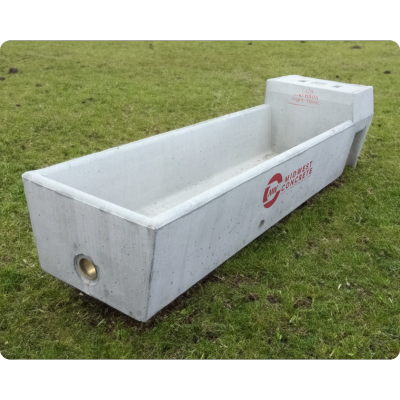 [LC850] Concrete Cattle Water Trough 8' Rectangle 650L NO FLOAT VALVE Midwest