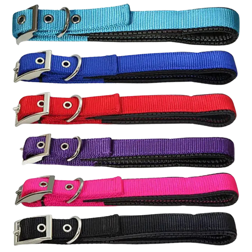 [A7011] Padded Webbed Dog Collar 60cm Each