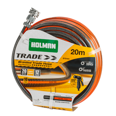 [TH1220FG] Holman Trade Hose 12mm x 20m Fitted with Gun