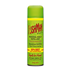 Bushman Plus Personal Insect Repellent with Sunscreen Aerosol 350g