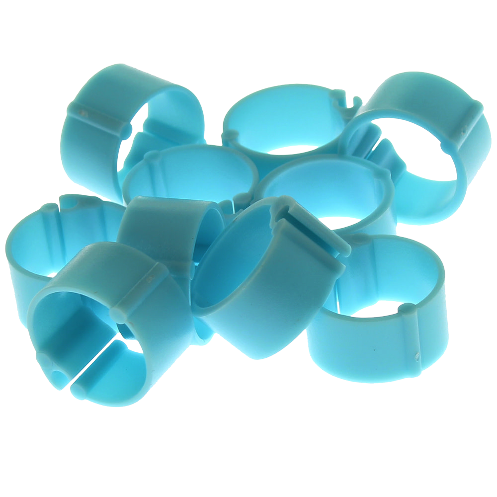 Poultry Leg Band Clip-on 9mm Blue Sold As Each