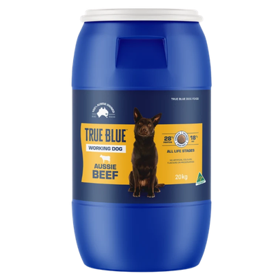 True Blue Working Dog Beef 20kg Barrell
