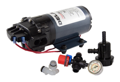 Rapid Spray Delavan pump 7802-201  12v 7.5LT 60psi Regulator, Filter & Gauge Kit