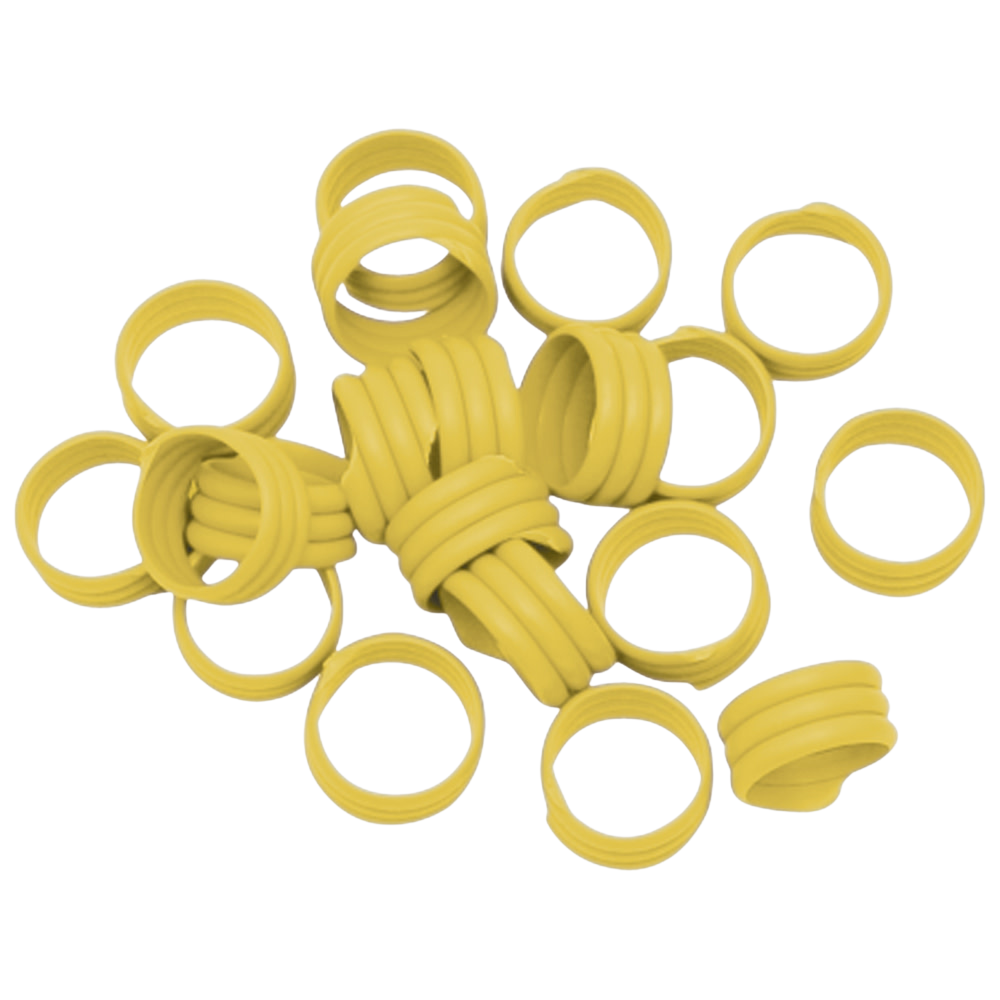 Poultry Leg Bands Plastic 16mm Yellow Sold As Each