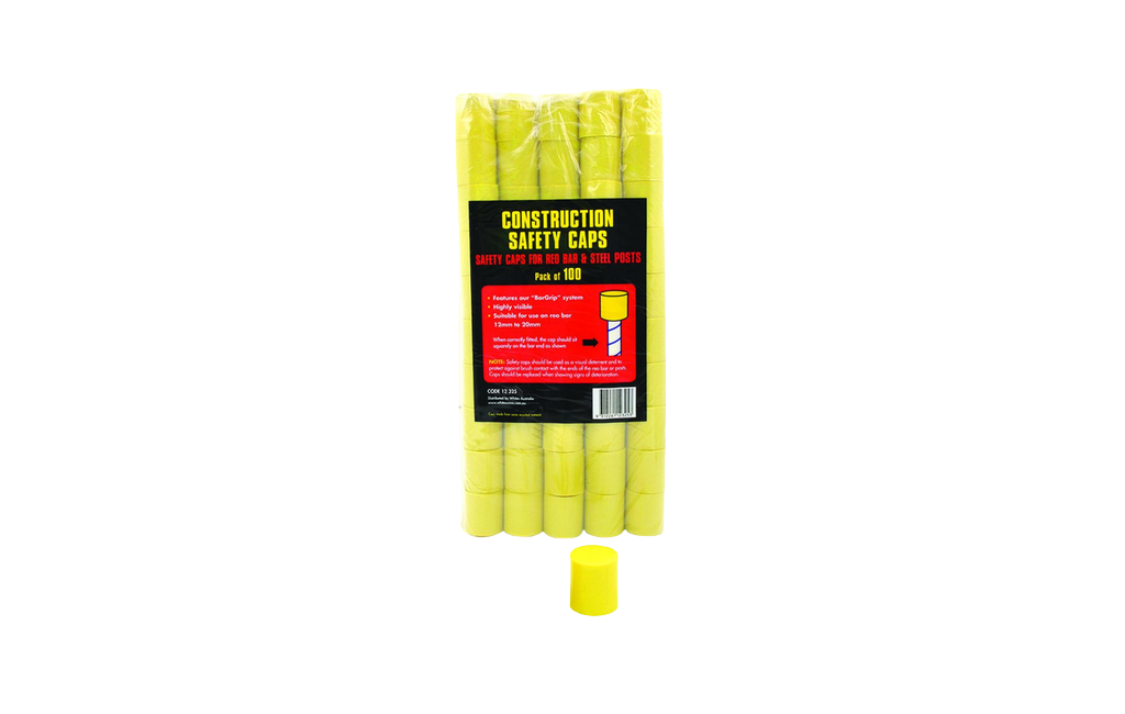 Post Cap REO Yellow Safety Cap Round Each 12325