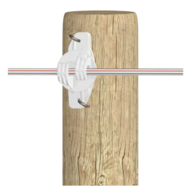 Insulator Wide Jaw Claw Wooden Post White G67614 Gallagher EA
