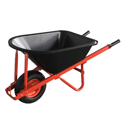 Wheelbarrow Heavy Duty Poly Tray 100L Built Black