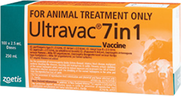 Ultravac 7in1 250ml - 100 Head Cattle Pack