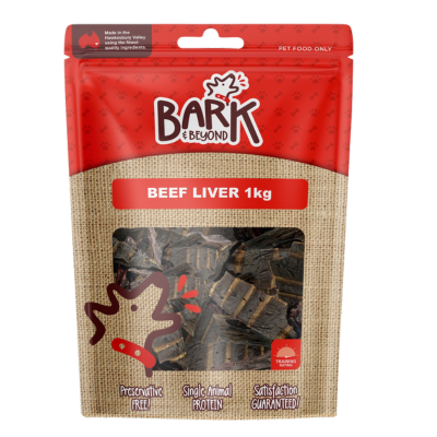 Bark & Beyond Beef Liver Treats 1Kg Pk