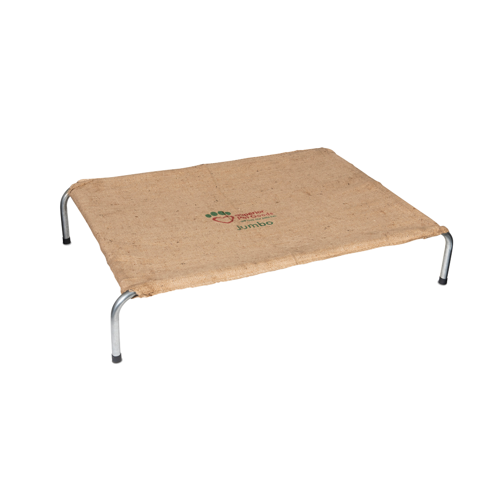 Hessian Dog Bed Steel Frame Jumbo FITTED