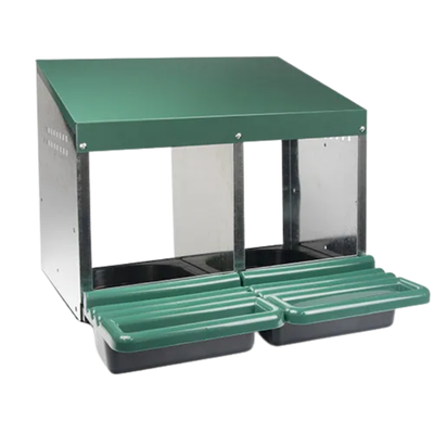 [A8162] Poultry Layer Box Rollaway Metal 2 Hole 