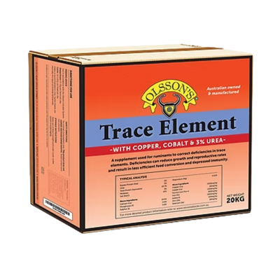 [BLOCKTEUREA20KG] Olsson Trace Element + Co + Cu + 3% Urea Block 20 Kg