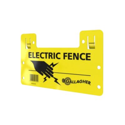 [SIGNEFWDSGAL] Sign Electric Warning Double Sided Gallagher EA