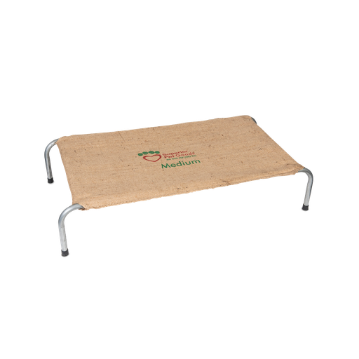 [DOGBEDSTFRMMED] Hessian Dog Bed Steel Frame Medium Fitted