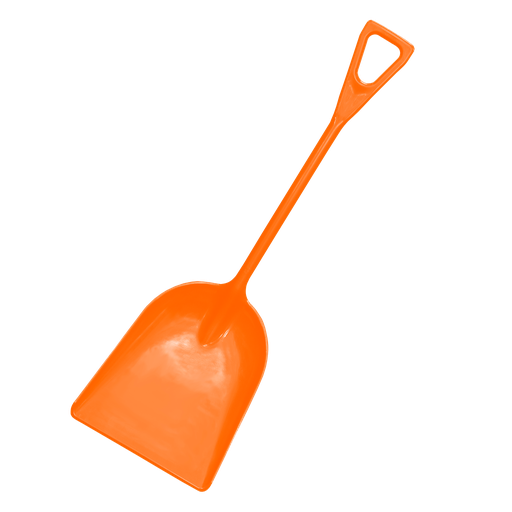 [A3508O] Plastic Grain Shovel Orange D-Handle 1.8kg
