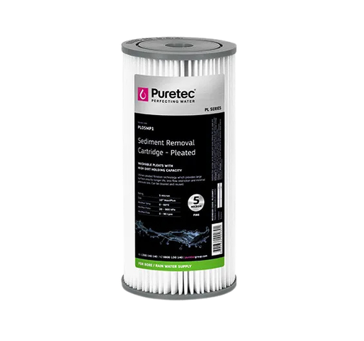 [PL05MP1] Pleated Sediment Cartridge 5 Micron 10" x 4.5" PL05MP1 Puretec