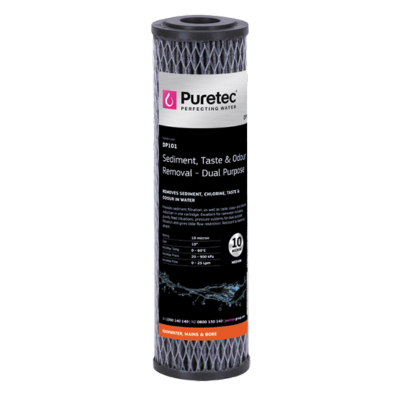 [DP101] Dual Purpose Carbon Cartridge 10 inch 10 Micron DP101 Puretec