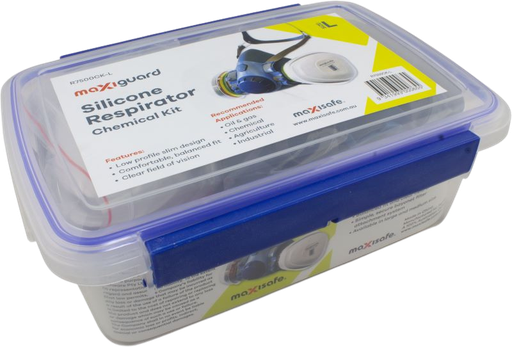 [R7500CKLG] Maxiguard Chemical Silicone Half Mask Respirator Kit LG Techware
