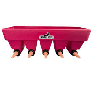 [DW1584] Stallion Calfateria 5 Teat 25L Oval Calf Feeder with Peach Teats