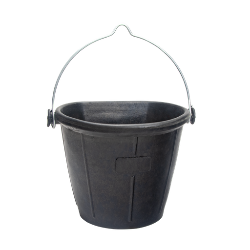[A3738] Recycled Tyre Rubber Flat Back Bucket 18L