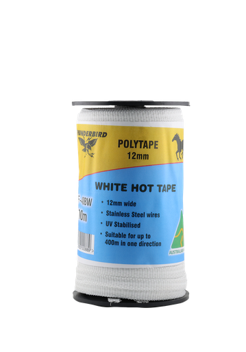 [EF40BW] Poly Tape 200m White 12mm EF40BW Thunderbird