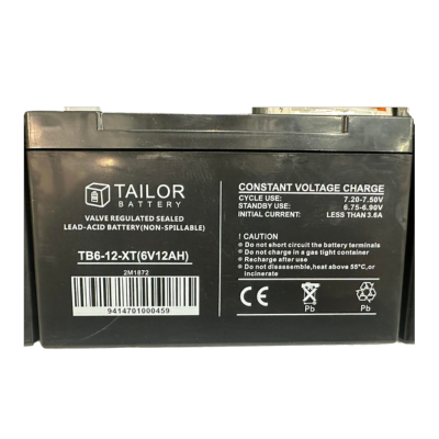 [BATT6V12AH] Battery 6V 12Ah Suit S40 (2M1872/TB6-12-XT)