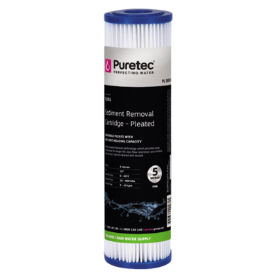 [PL051] Pleated Sediment Cartridge Bore 10 inch 5 Micron PL051 Puretec