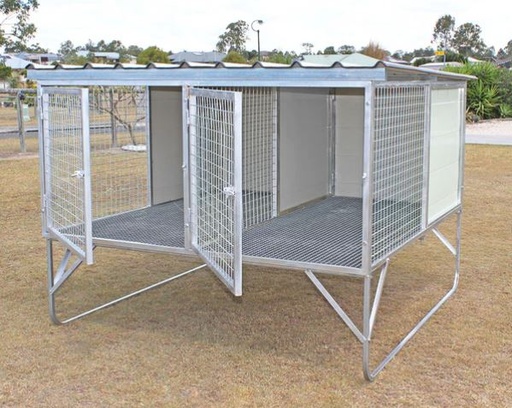 [AUSDOGKENFRP2BAY] Aussie Box 2 Bay Dog Kennel FRP Floor