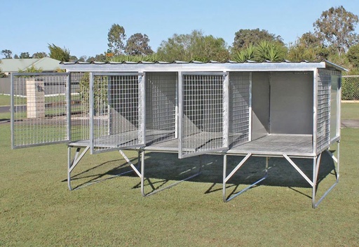 [AUSDOGKENFRP3BAY] Aussie Box 3 Bay Dog Kennel FRP Floor