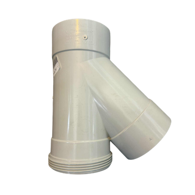[DWV220] PVC 100mm x 45 deg Y Junction