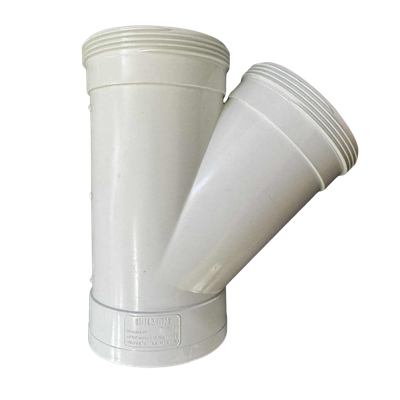 [SWF0670] PVC 90mm x 45 deg Y Junction